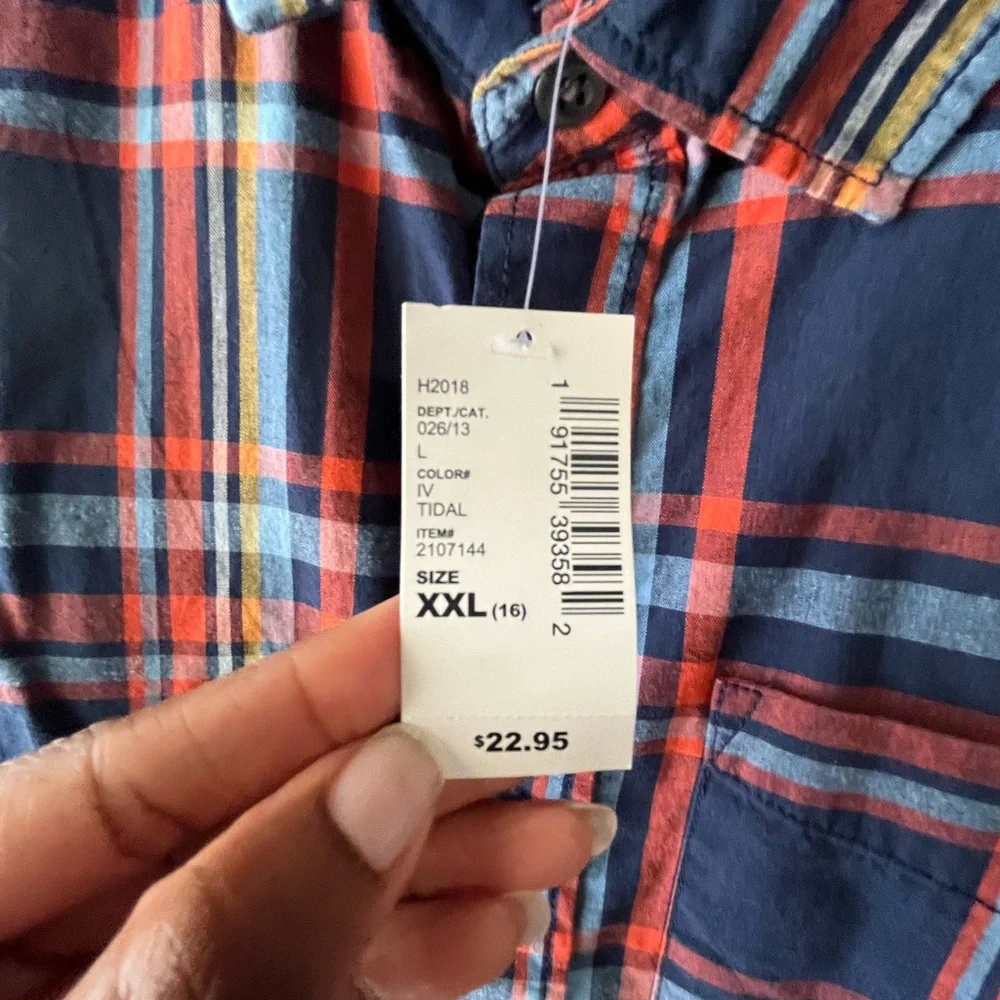 NWT Children’s Place Boys Plaid Dress Shirt - Sz XXL/16